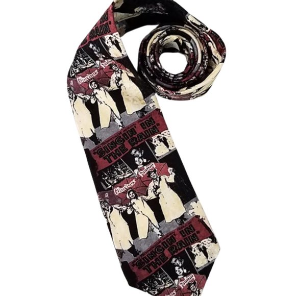 AMERICAN FILM CLASSICS Men's Tie "Singin In The Rain" 100% Silk Vintage 1992 - Picture 3 of 6